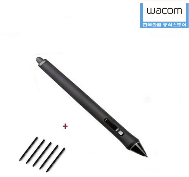 와콤 그립펜 KP-501E 인튜어스 4/5/Pro & Cintiq 2세대용/구매전 호환모델 확인, KP-501E+정품표준펜심(5개입)