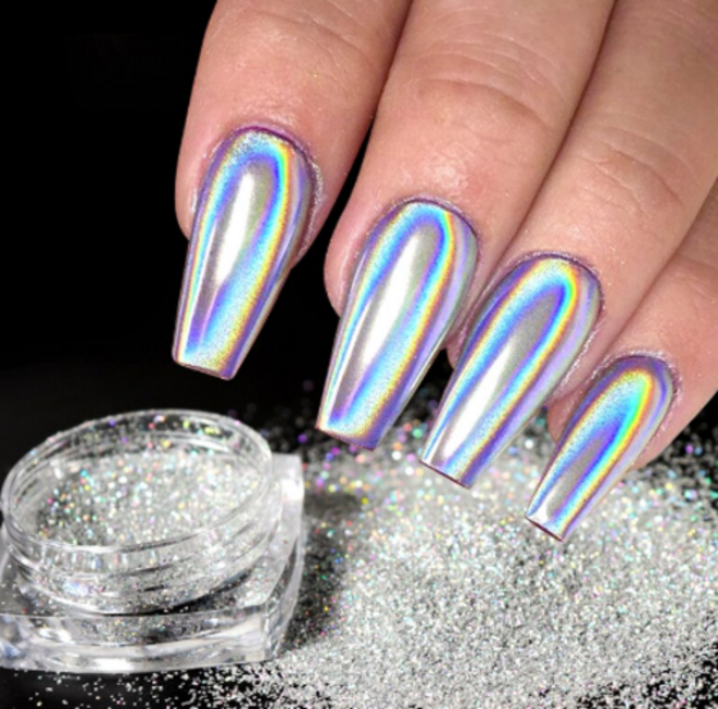 프리즘네일 레이저손톱 여름글리터, 홀로그램파우더, 1개