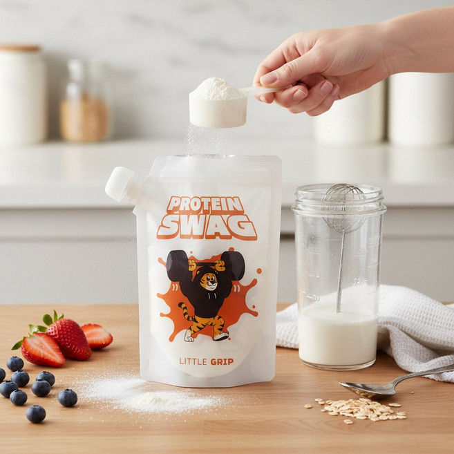 리틀그립 다용도 다회용 휴대용 스파우트 파우치 300ml, 12개