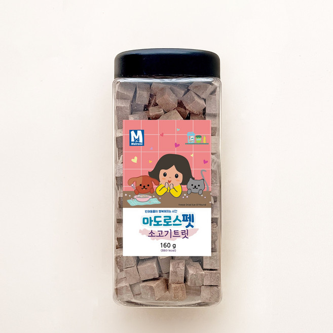 마도로스펫 동결건조 간식, 소고기, 160g, 2개