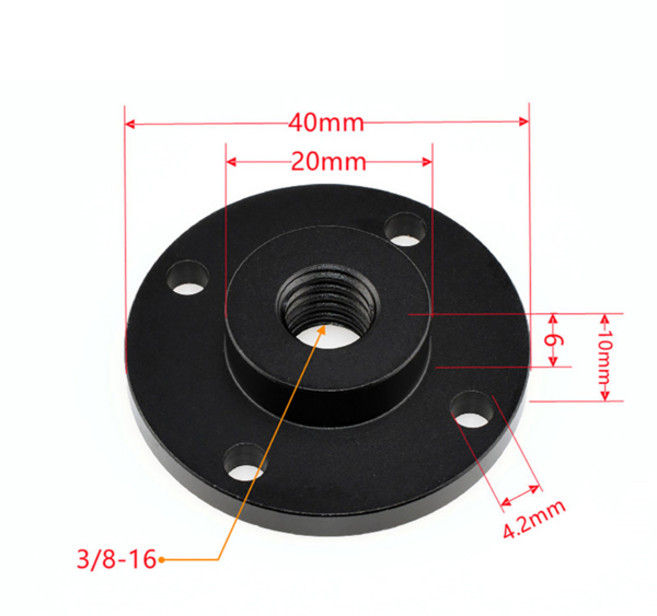 슈마운트 메탈 플레이트 월 1/4 3/8 인치 스레드 삼각대 어댑터 홀더 웹캠 프로젝터 모니터 라이트 플래시, [08] B17 D40 3 8, 16 B17 D40 3 8, 1개