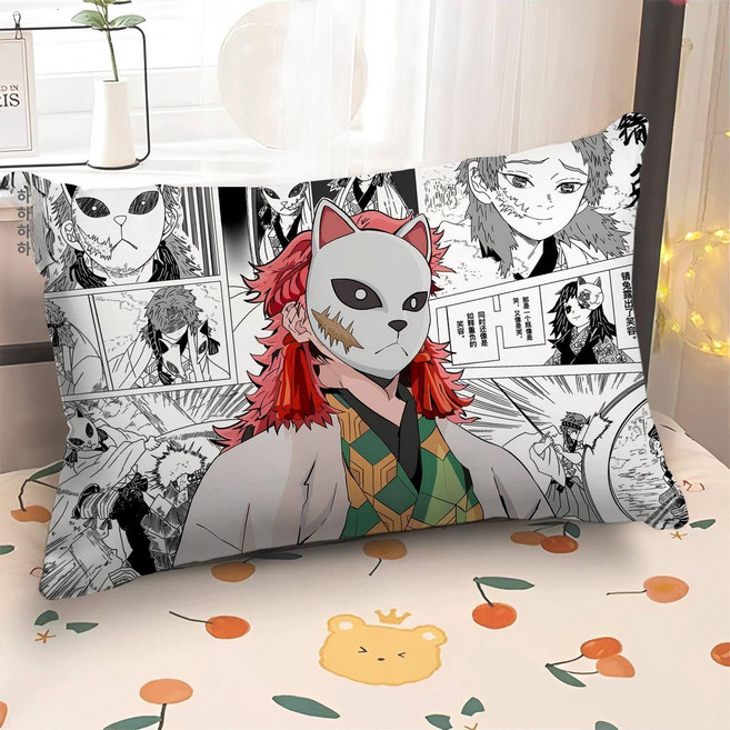 [해피디아리오] 귀멸의칼날 굿즈 베개 귀칼 쿠션, 30 x 50cm / 베개 속 포함, 사비토