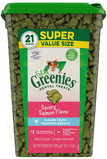 그리니즈 고양이 필라인 스낵, 연어맛, 595g, 1개