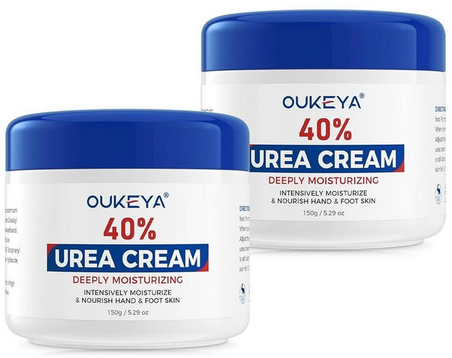 OUKEYA Urea Cream 40 Percent for Feet Maximum Strength Moisturizer Intensive Hydrating Foot Dry Cr, 5.29 Ounce(2PCS 40% Urea Cream