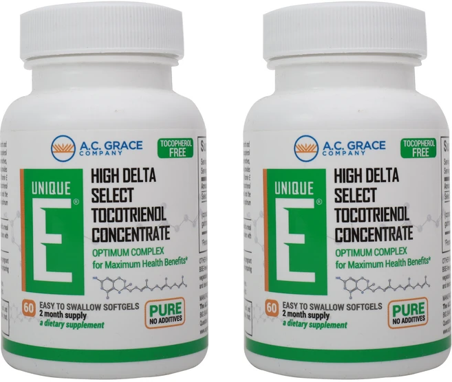 에이씨그레이스컴퍼니 유니크 E 토코트리에놀 토코페롤-프리 소프트젤, 2개, 60정 - 쿠팡