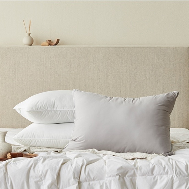 한샘 부드럽고 포근한 구름베개 (화이트/그레이), 그레이(B), 1개