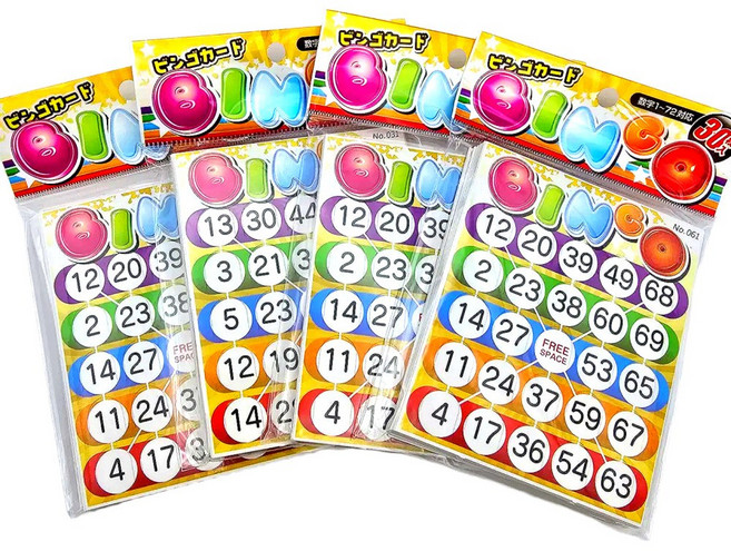 야유회 단체보드게임 빙고게임카드 30매 4세트, 1개