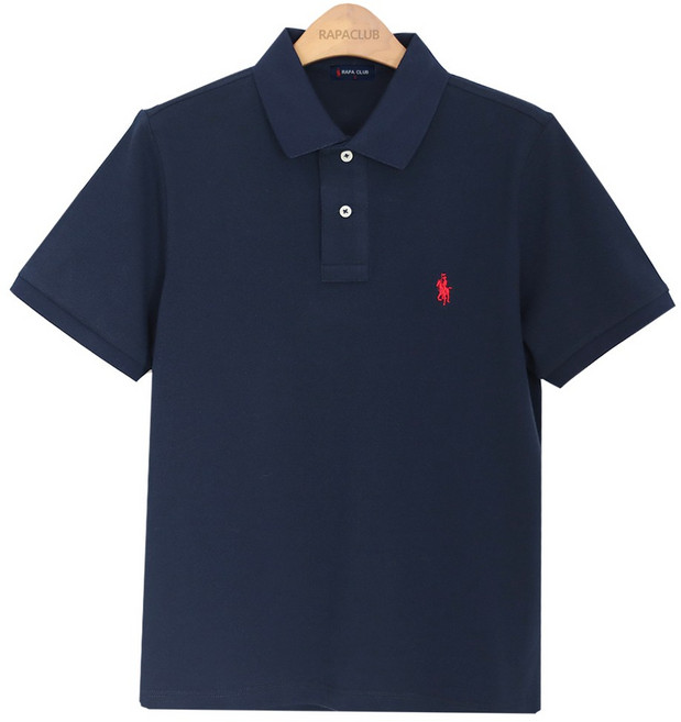 라파클럽 남녀공용 피케 반팔 카라 셔츠 티셔츠