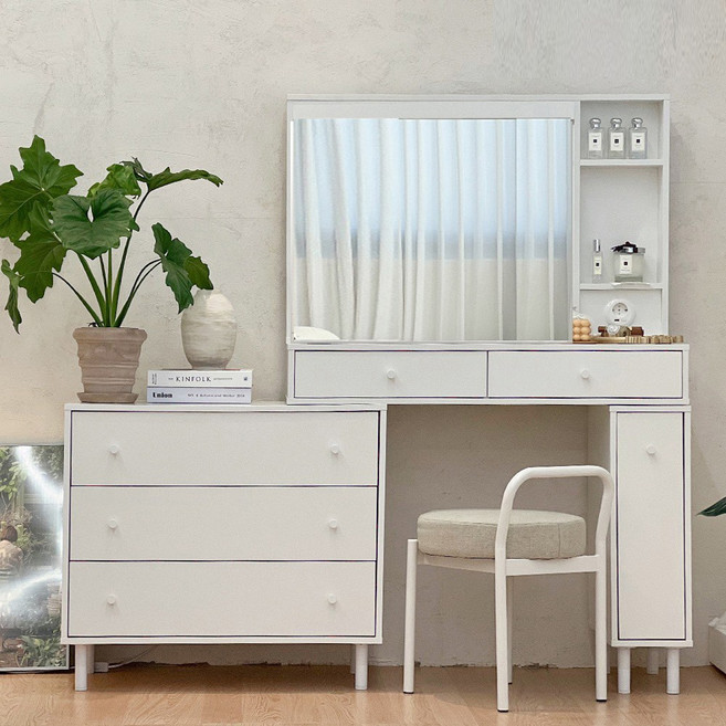 파로마 홈즈 블랑 3단 확장형 화장대 LED거울 HPN348-1, 상세 설명 참조