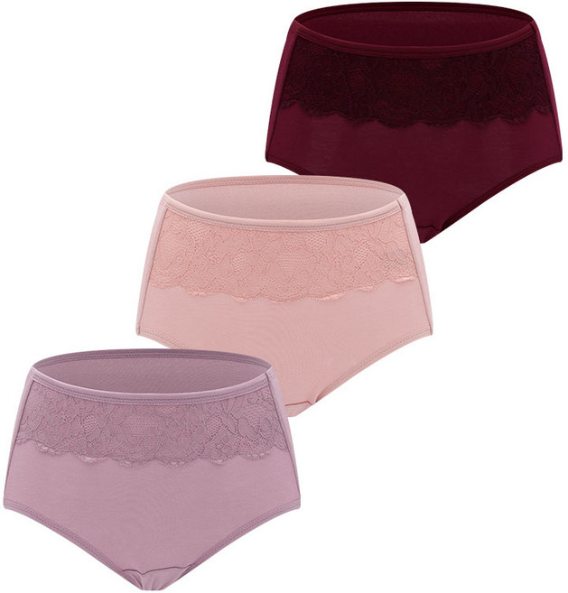 제임스딘 빅사이즈 부드러운 레이스 맥시팬티 3매입
