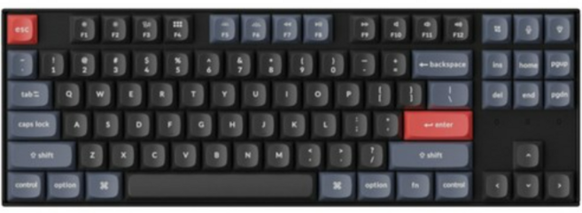 키크론 LED 핫스왑 커스텀 기계식 유무선겸용 텐키리스 키보드 K8 PRO, K8P-G1, 적축
