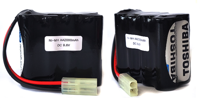도시바 9.6V AA 2000mAh (2X4) 고용량 스몰타미야 니켈수소 Ni-MH 수신기 몬스터 트럭 RC 오프로드 RC카 배터리 탱크 RC카 건전지 충전지 충전팩 배터리팩, 1) 스몰타미야컨넥터(동글적), 1개
