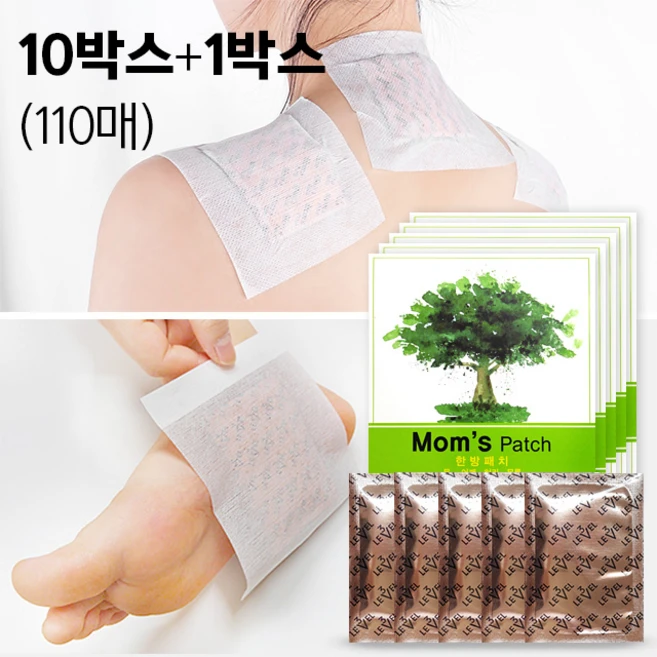 맘스패치 10매 어깨 허리 무릎 근육 붙이는 한방 밀착 관리 패치, 11개, 10매입 - 쿠팡