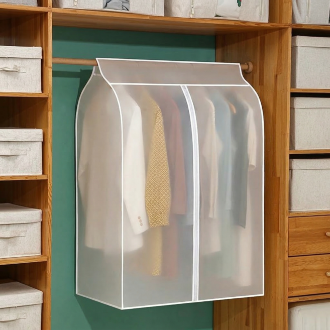 씨티엔 행거커버 옷 먼지 차단 덮개 커버 90x80x50, 1세트, 2개입