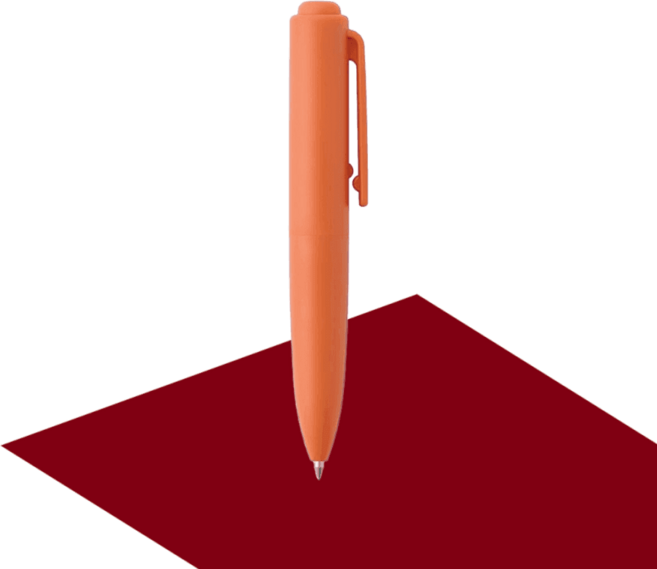 무인양품 컴팩트 겔 잉크 노크식 볼펜 오렌지 0.5mm, 1세트