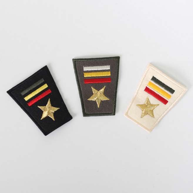 [펠트친구]빈티지 견장 와펜, 흰색, 1개