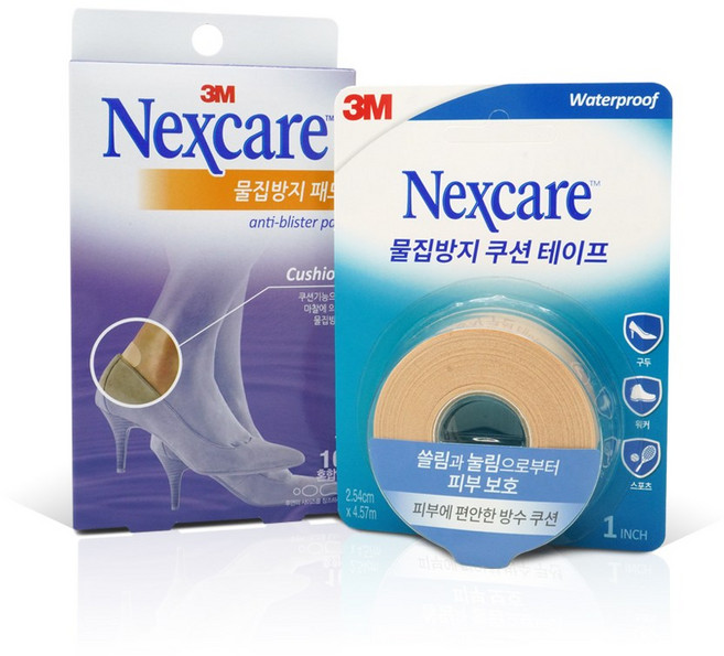 3M 넥스케어 물집방지 쿠션테이프 1개 + 물집방지 패드 혼합형 10매, 1세트