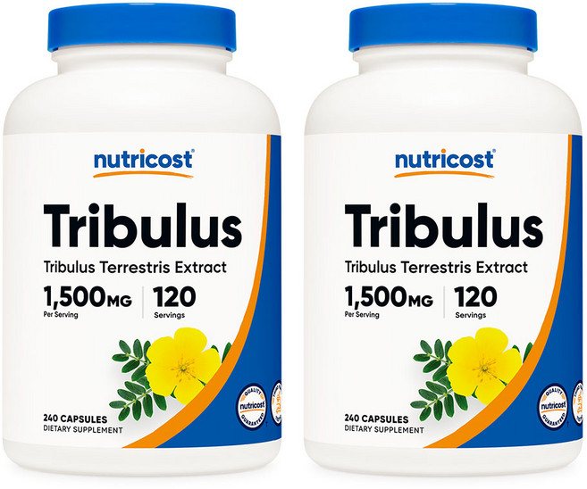 Nutricost Tribulus Terrestris 뉴트리코스트 트리뷸러스 테레스트리스 1500mg 240캡슐 2팩, 240정, 2개