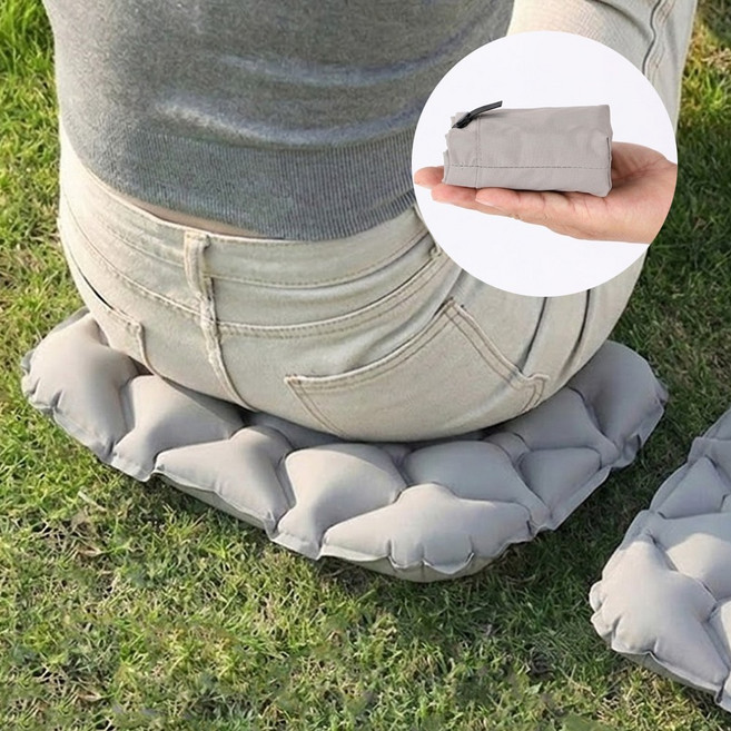 코지네아 휴대용 에어방석 무하중방석 펌프형, 그레이