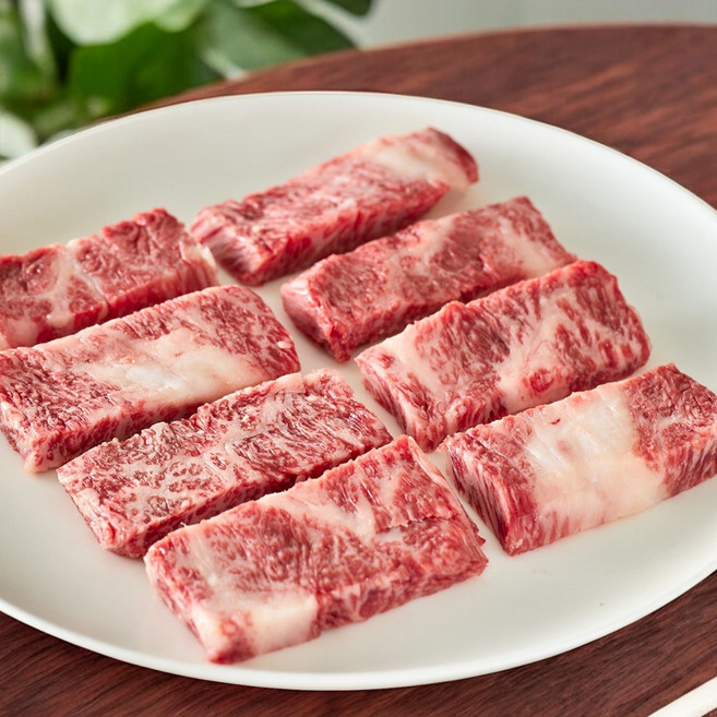 1++업진살 투쁠 한우 마장동 소고기 300g 구이용 스테이크용 모듬 선물용, 1