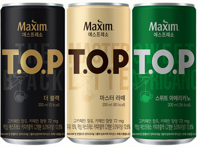 티오피 캔커피 마스터라떼 더블랙 스위트아메리카노 () 각 씩 총, 10세트, 200ml
