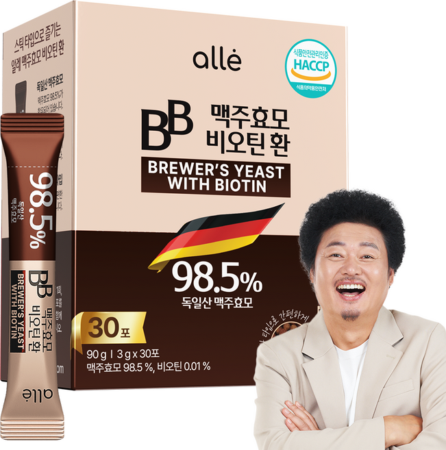 맥주효모 비오틴 환 식약청인증 HACCP 독일 알레 100% 정품, 90g, 1개