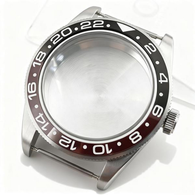 호환 39mm 실버 시계 케이스 돔형 사파이어 크리스탈 NH34 NH35 NH36 ETA2824 PT5000 자동 무브먼트용 튜더 블랙 베이 모드 부품, [04] Steel Back NH35, [05] A14
