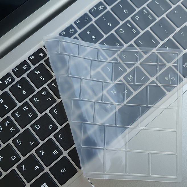 카라스 노트북 최고급 실리콘 키보드 커버 전브랜드 전모델 키스킨, 01.실리스킨(반투명), 1개