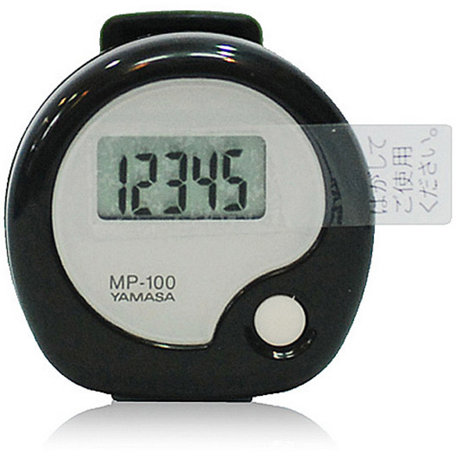 야마사 디지털 만보기 MP-100, 블랙, 1개, 1개입