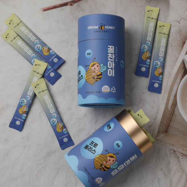 *아이영양간식 아빠의 마음으로 만든 꿀찬아이 아이꿀 선물용 어린이 면역 관리, 4박스, 30회분