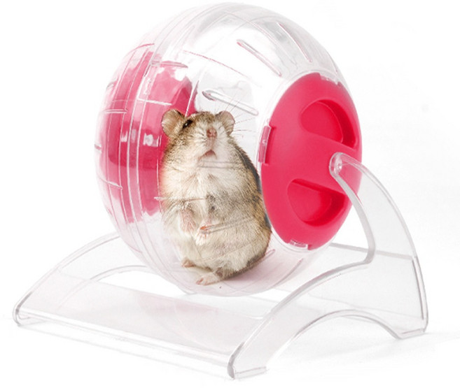 뉴에이지 햄스터 스탠드형 런닝볼 (핑크) NA-H123, 핑크, 1개