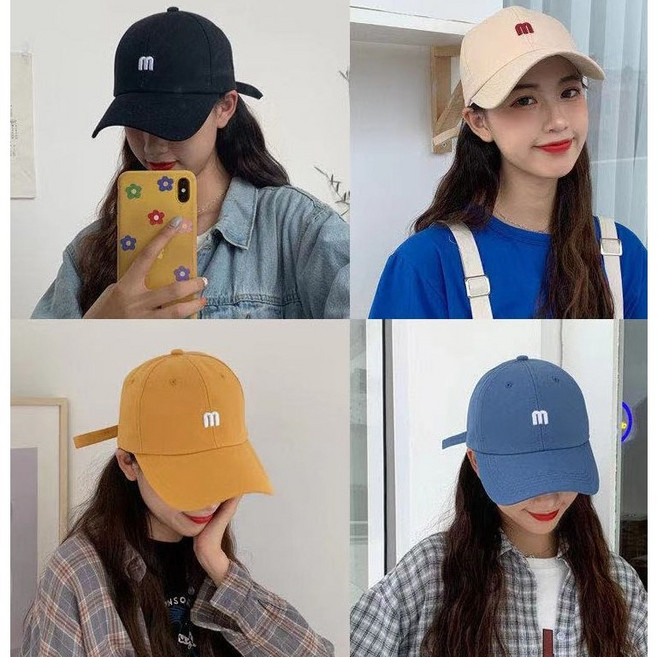 1+1 해봄 남자 여자 기본 볼캡 연예인 커플 소두 깊은 모자