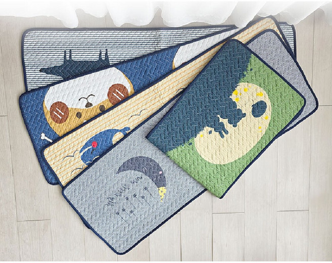 논슬립 싱크대 주방 부엌 씽크대 순면 발매트 바닥 발판 매트 115x45cm, 꼬깔초승달
