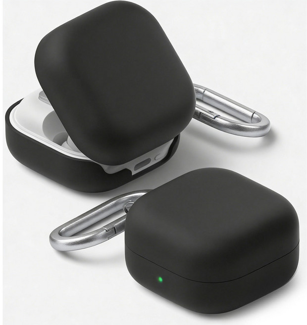 적용 갤럭시 버즈 4 케이스 갤럭시 버즈 4 프로 케이스 GJ003 AYOUOK, 1개, 블랙, 갤럭시 버즈4 프로/버즈4