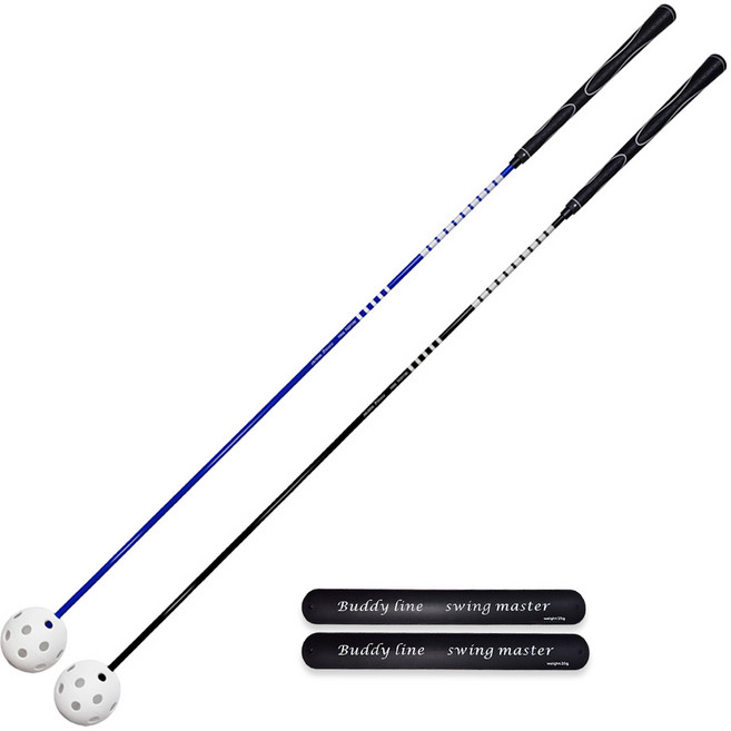버디라인 스윙마스터 골프 사운드 스윙 스틱 임팩트 타이밍 연습기 드라이브 자세교정기, 1개, 블루