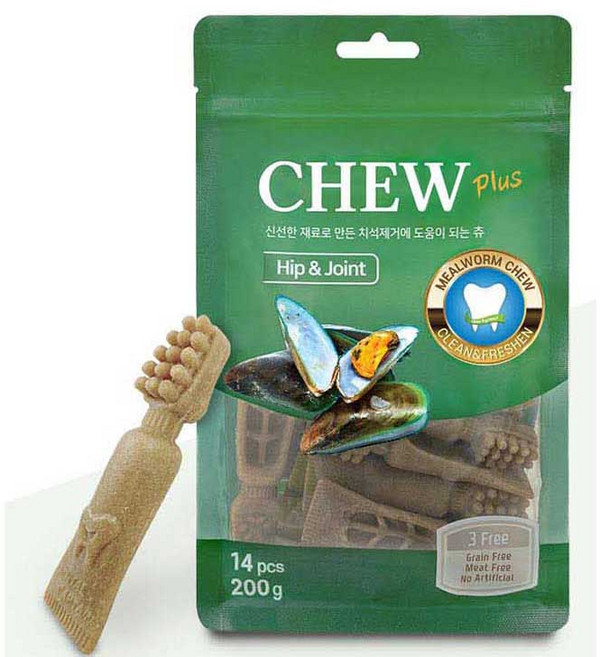 츄플러스 강아지 덴탈껌 200g, 힙 + 조인트 혼합맛, 2개