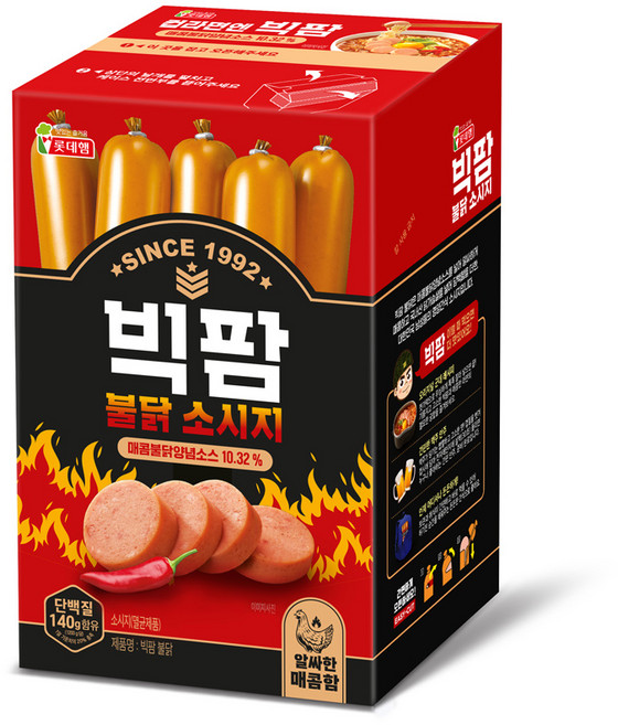 롯데 빅팜 불닭 소시지, 600g, 1개