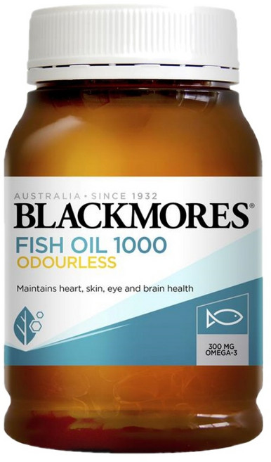 Blackmores 블랙모어스 무취 오메가 피쉬 오일 1000mg 200캡슐 Odourless Fish Oil, 1개, 200정