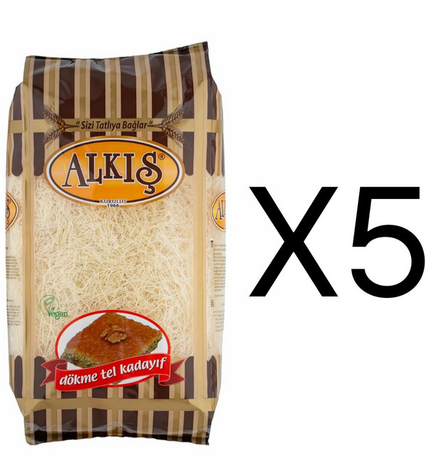 Alkis 알키스 카다이프면 두쫀쿠재료 미국직배송, 500g, 5개