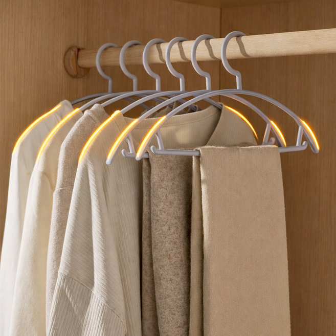 비바띵즈 어깨뿔방지 옷걸이 니트 원터치 플라스틱옷걸이, 그레이, 30개