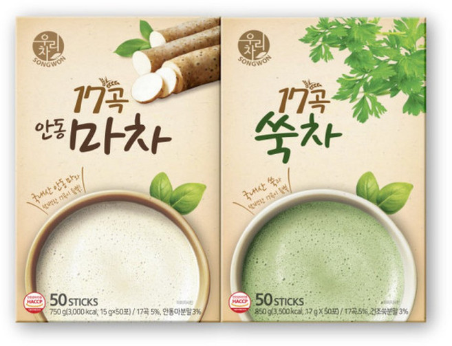 송원 우리차 17곡 안동마차 50T+17곡 쑥차 50T