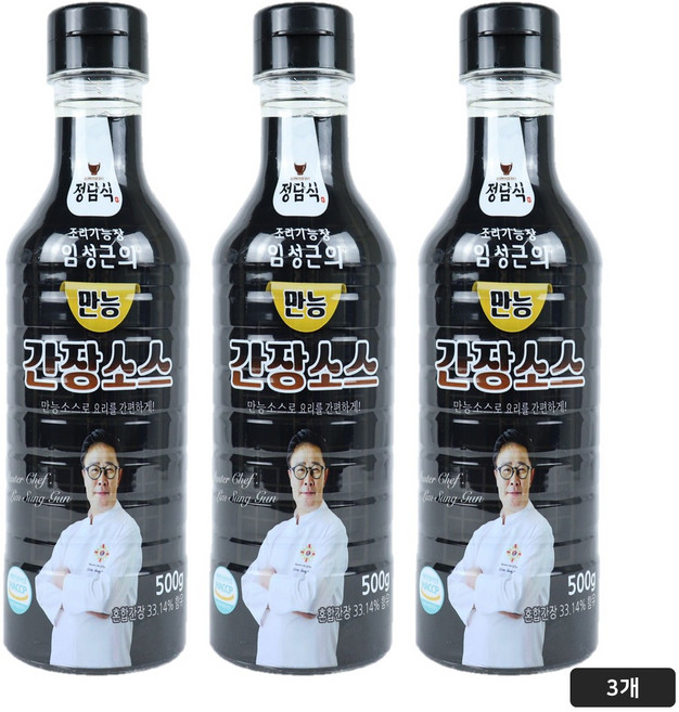 [홈쇼핑] 조리기능장 임성근의 만능간장소스, 500g, 3개