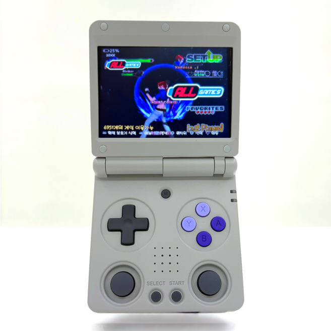 그린플래그 RG34XX SP 한방팩 내장 폴더 휴대용 미니 게임기, 256G (한글 게임팩 내장), 그레이