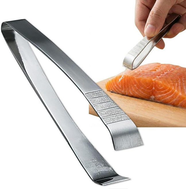 Iimon mart Fish Bone Tweezers - Japanese Sushi Chef Grade Stainless Steel Non-Slip Grip Made in