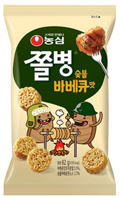 쫄병스낵 숯불바베큐맛 82g 농심DAS, 1개, 1ml, 1g