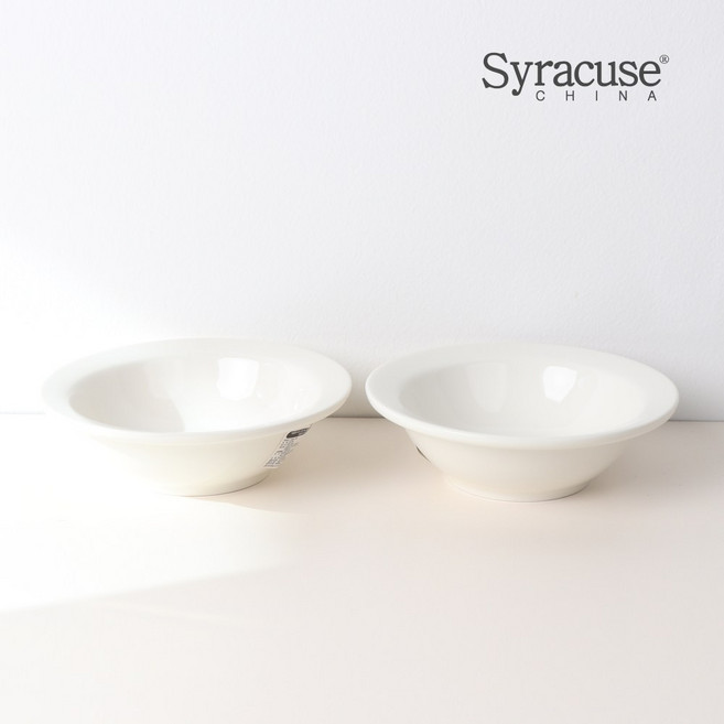 시라쿠스 뉴욕 찬기 15cm 쿠프 앞접시, 2개, 화이트