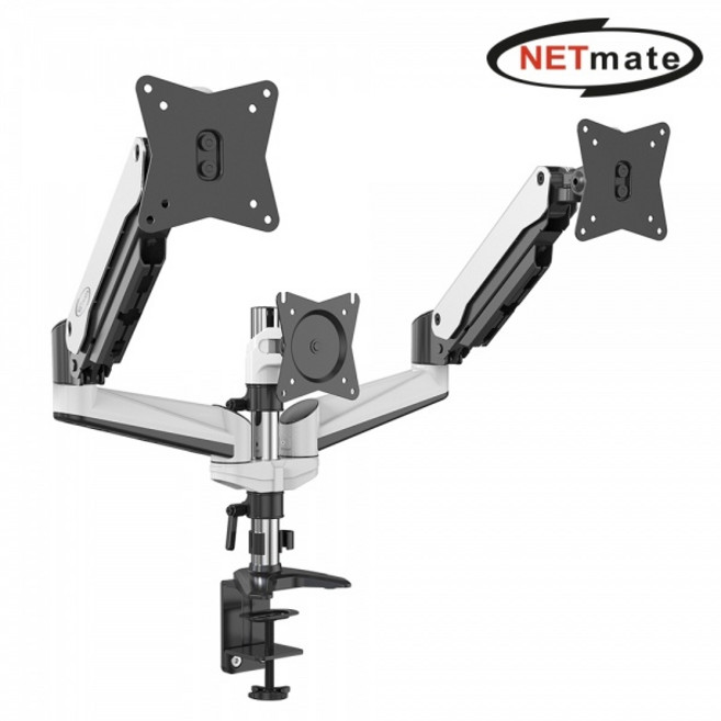 NETmate NM-MA10 관절형 트리플 모니터 거치대, 1개