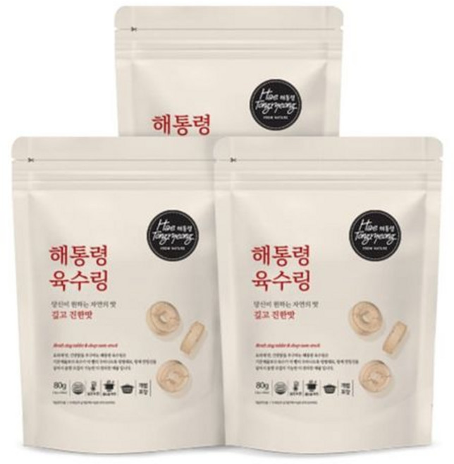 해통령 육수링 깊고 진한맛, 3개, 80g