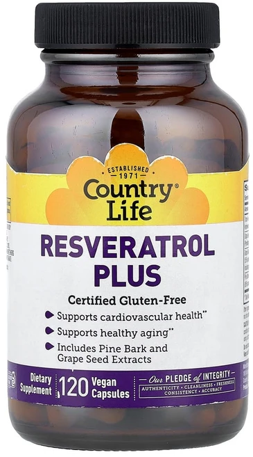 컨트리라이프 레스베라트롤 플러스 비건 캡슐 120정, 120정 1개, 1개 - 쿠팡