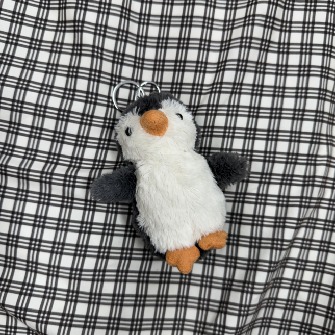 클로바스 팽귄 인형키링 가방 키링 키홀더 필름카메라 네잎클로버 인형키링, 1개, 키링만[13*8]